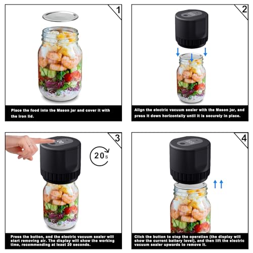 Electric Mason Jar Vacuum Sealer Kit X96704