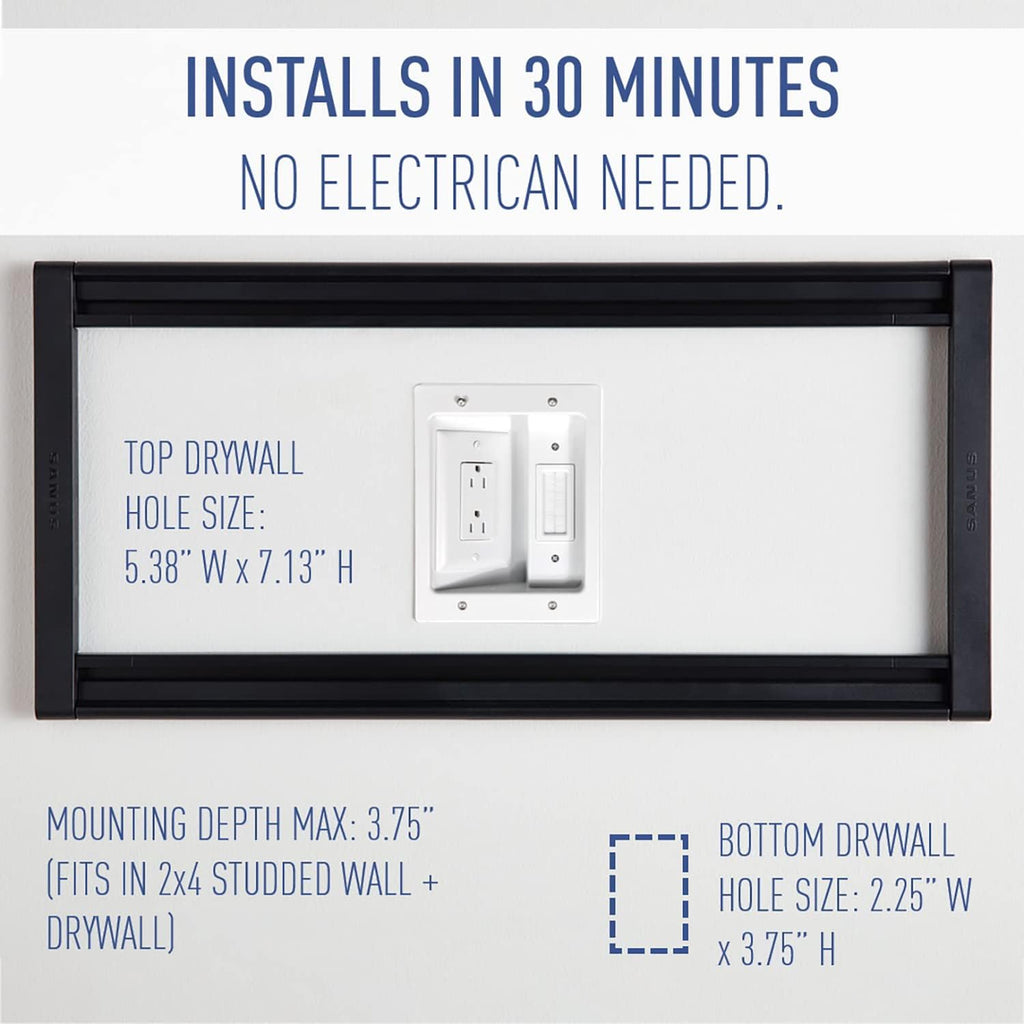 White TV Outlet Wall Kit K4909