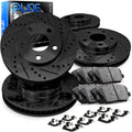 Front Rear Ceramic Brake Pads and Rotors Kit T7677
