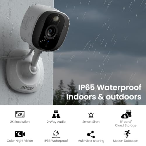 2K Color Night Vision Indoor/Outdoor Security Camera Y5286