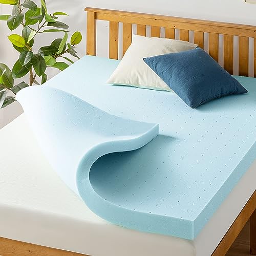 3 Inch Ventilated Memory Foam Mattress Topper, Cooling Gel Infusion, Queen J121213