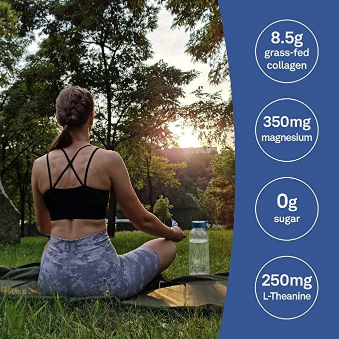 Enhanced Collagen Relax Powder - L-Theanine & Magnesium Bisglycinate - 29 Servings F8717