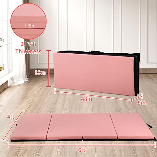 4'x6'x2"/4'x8'x2" Folding Gymnastics Mat X1436