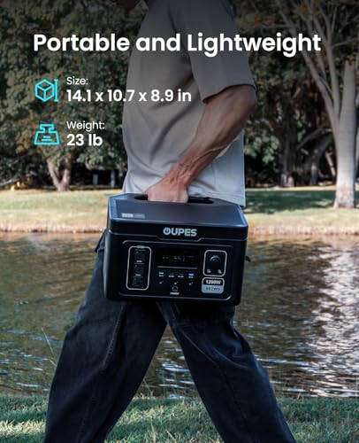 Portable Power Station 1200W 992Wh LiFePO4 Solar Generator with UPS 140W USB-C F531682