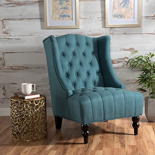 Dark Blue Fabric Club Chair N65612