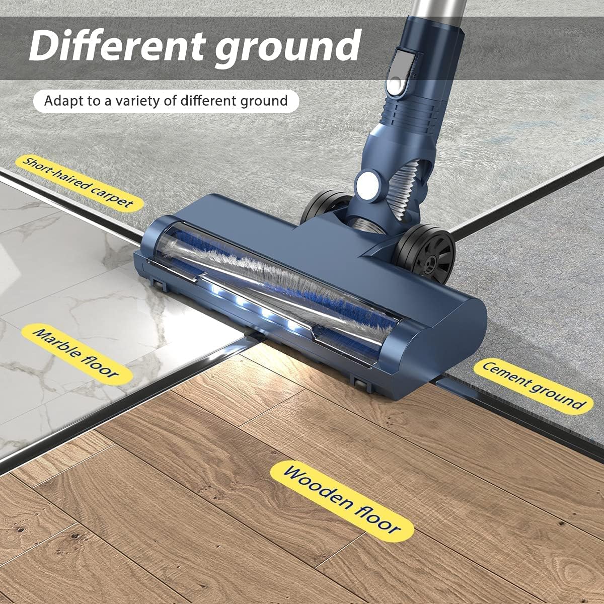 Cordless Stick Vacuum Cleaner with LED Display, 20000Pa, 4 in 1, Lightweight, 30 Minutes Runtime E417