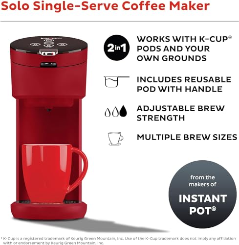 Single Serve Coffee Maker, K-Cup Pod Compatible Coffee Brewer, Black P367675