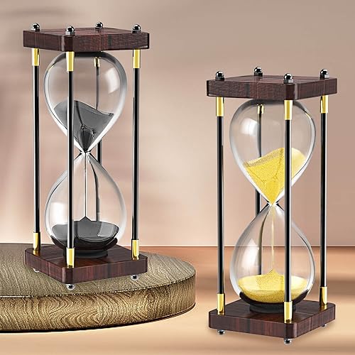 Black 60 Minute Wooden Sand Timer W66686