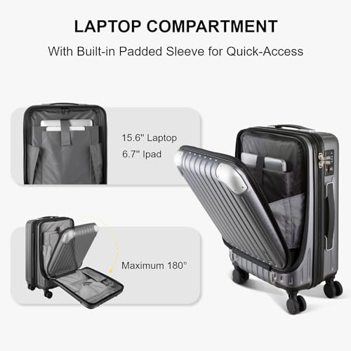 20" Hardside Carry On Suitcase with TSA Lock J8867
