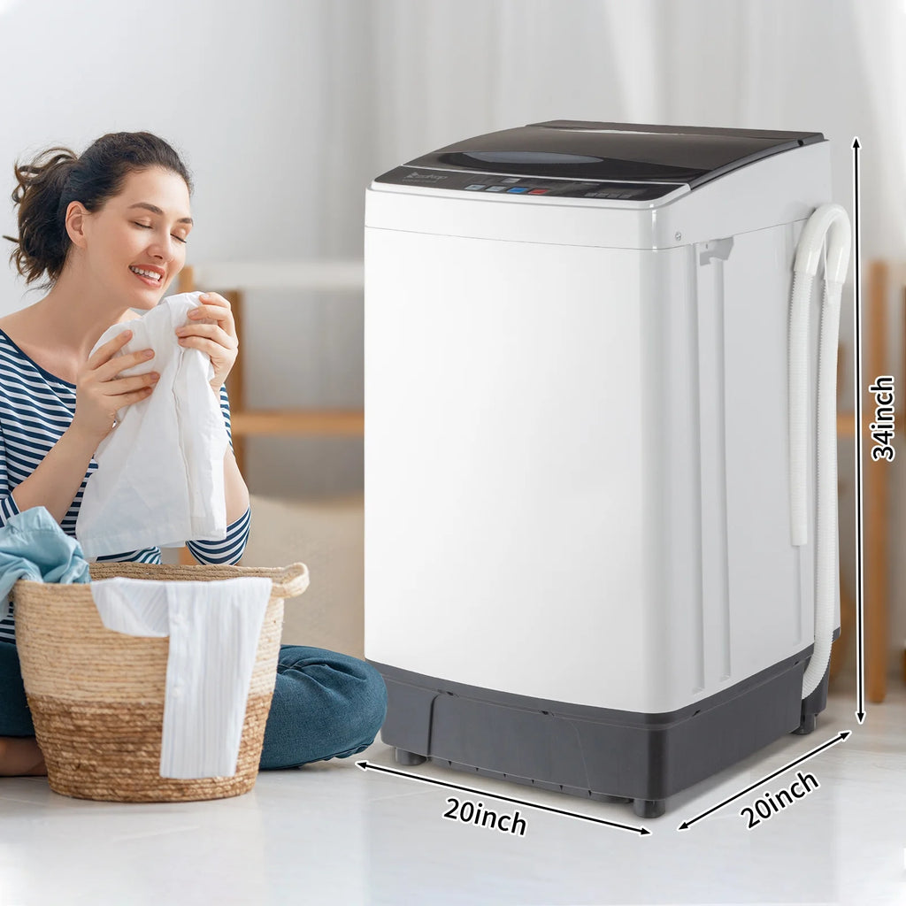 17.6 Lbs Portable Washing Machine with LED Display P441