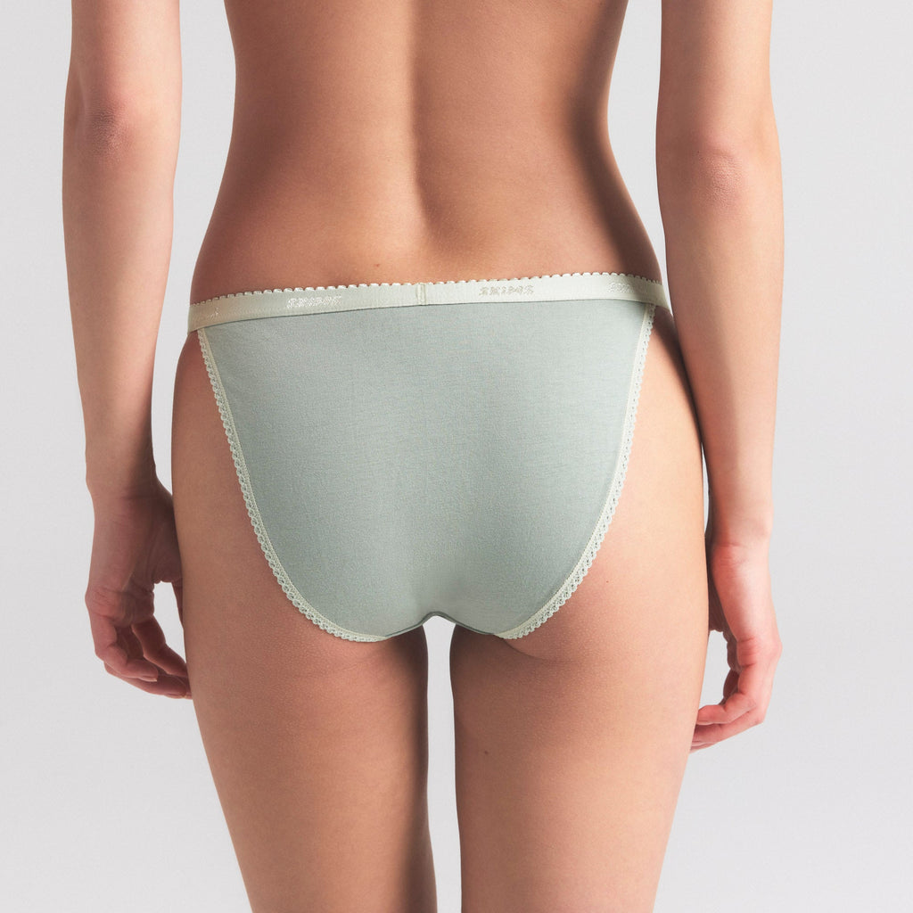 LIGHTWEIGHT COTTON STRING BIKINI Q956162