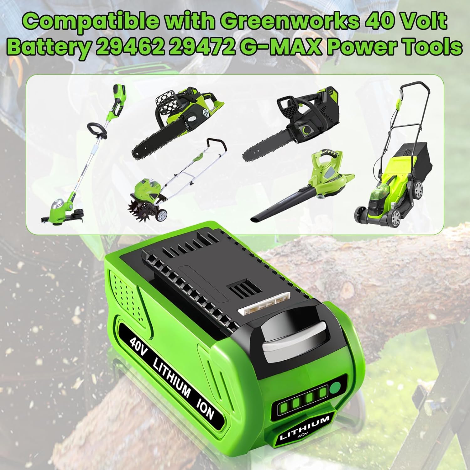 2-Pack 40 Volt 6.0Ah Lithium ion Battery and Charger G418