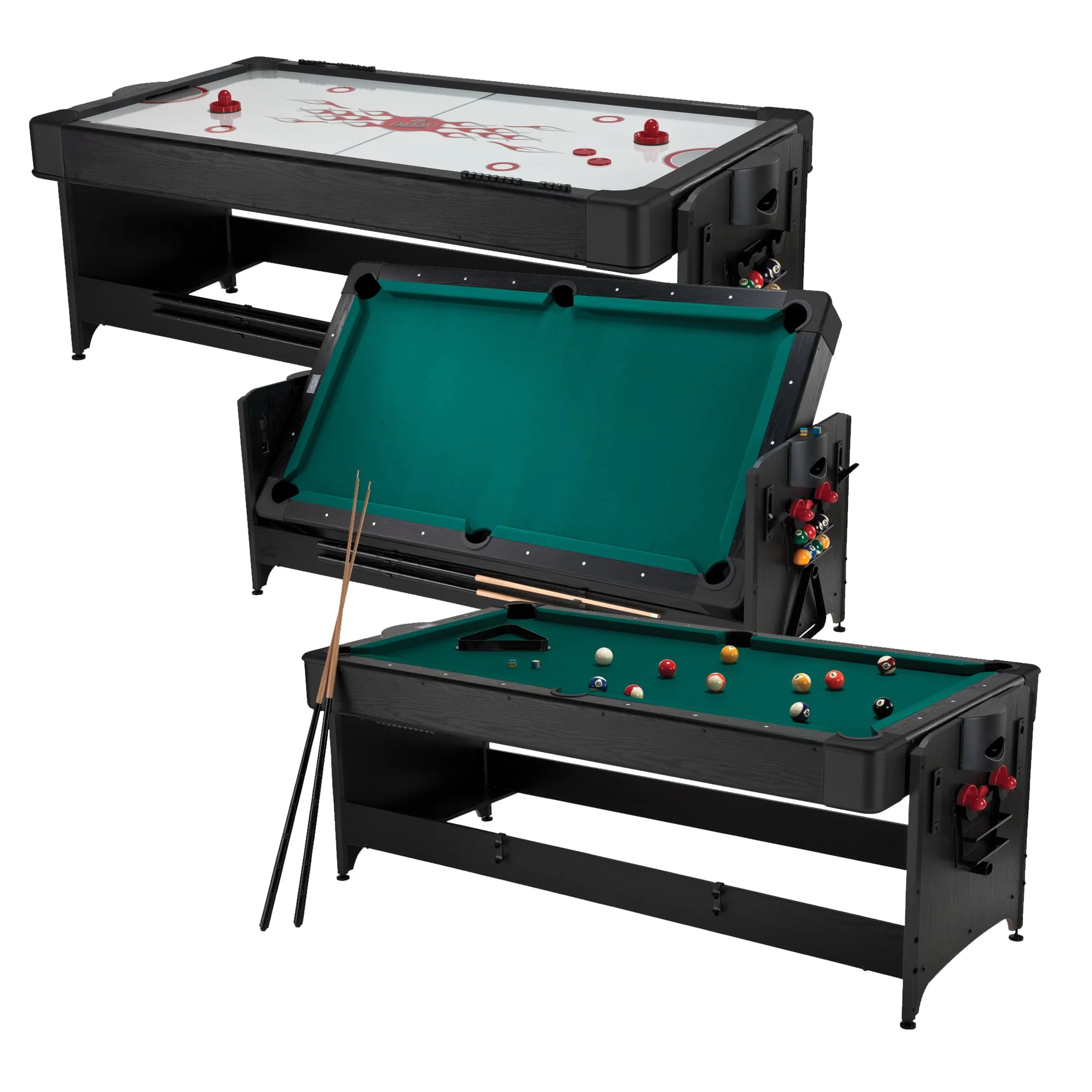 7' 2-in-1 Billiards and Air Hockey Game Table B200726