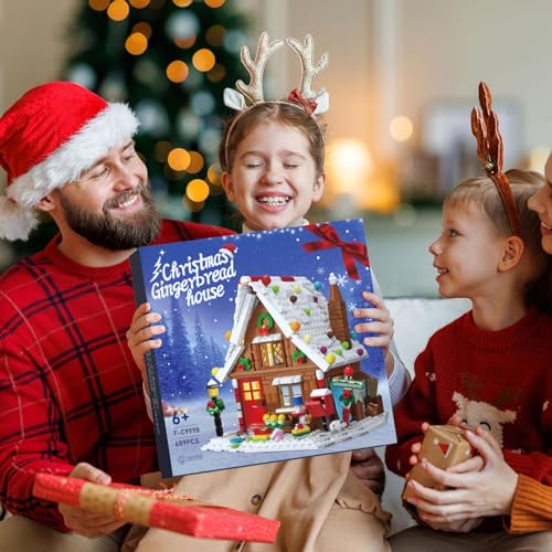 Christmas Gingerbread House Building Kit with LED Lights Q3863