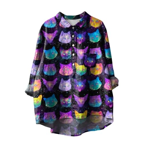 Oversized Long Sleeve Button Down Shirt with Pocket D372