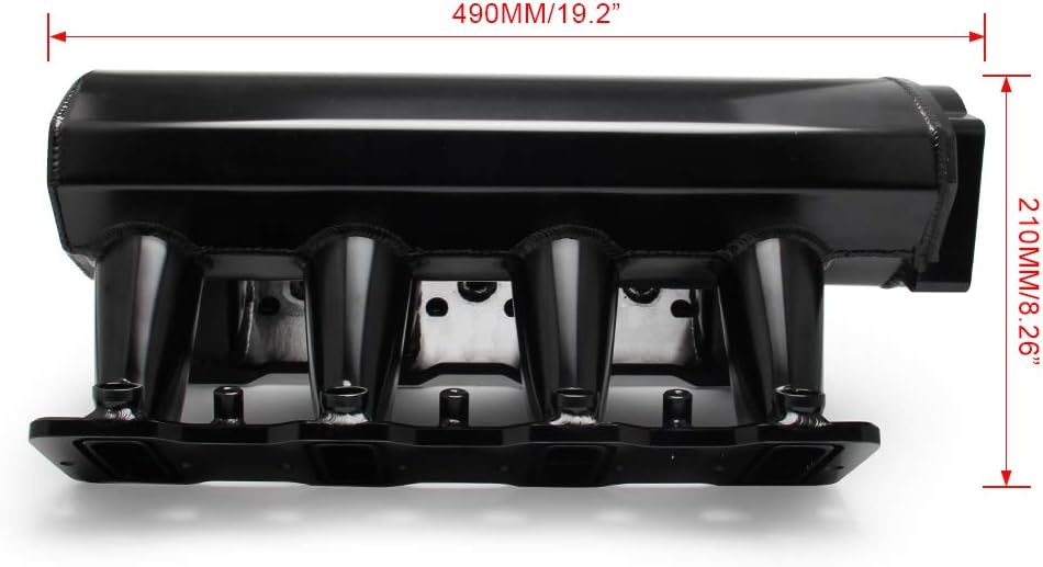 92mm Throttle Body Sheet Metal EFI Intake Manifold Black T986720