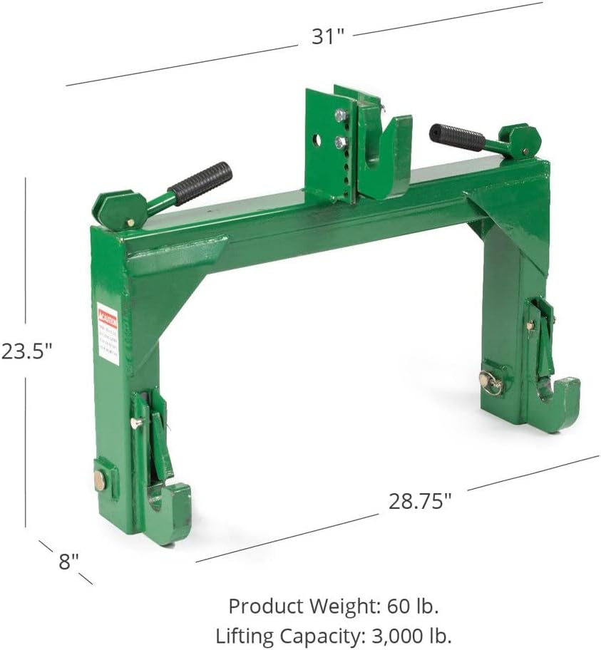 Green Steel Quick Hitch Cat 1 and Cat 2 A536153