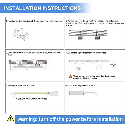10-Pack 8ft 90W T8 Integrated LED Tube Light 6500K 12000LM V-Shape Linkable Clear Cover J7852
