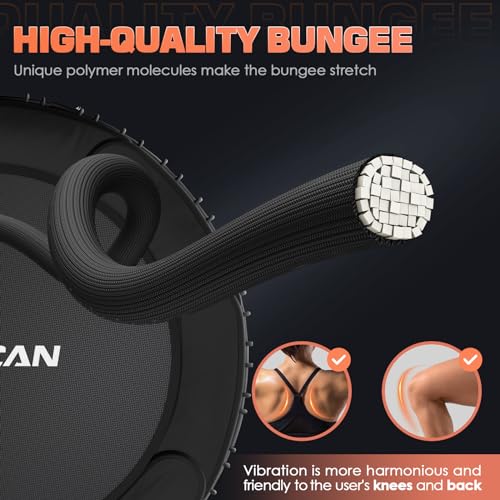40"/48" Foldable Mini Trampoline with Durable Bungees F79457