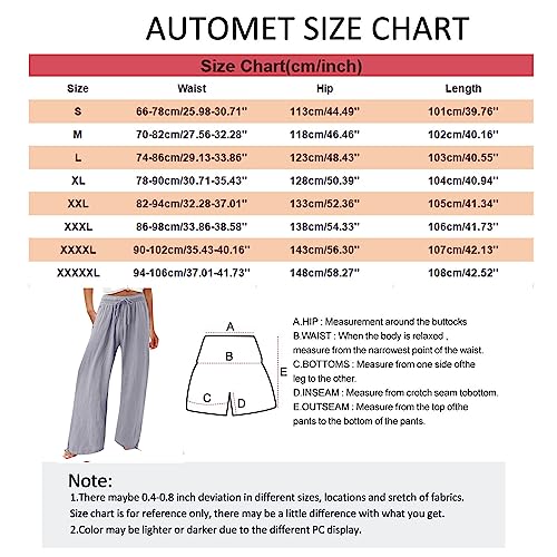 Loose Wide Leg Beach Pants with Elastic High Waist J73728