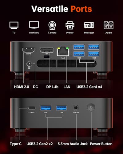 Mini PC Ryzen 7 5700U 32GB DDR4 1TB NVMe SSD S42356