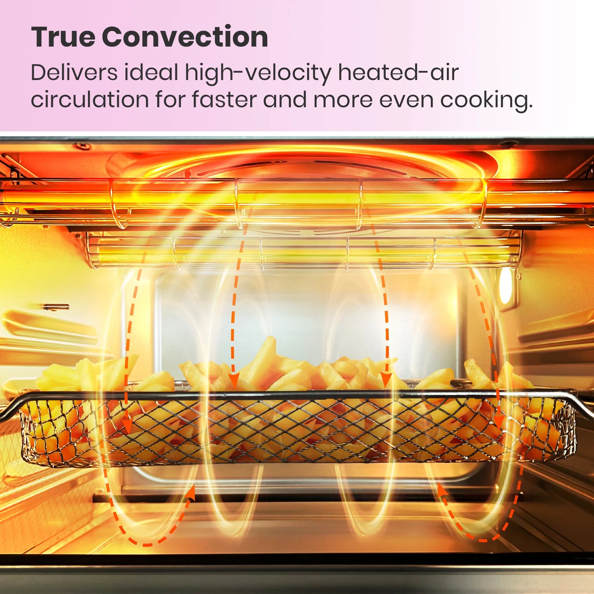 Pink Infrared Air Fryer Toaster Oven Q338