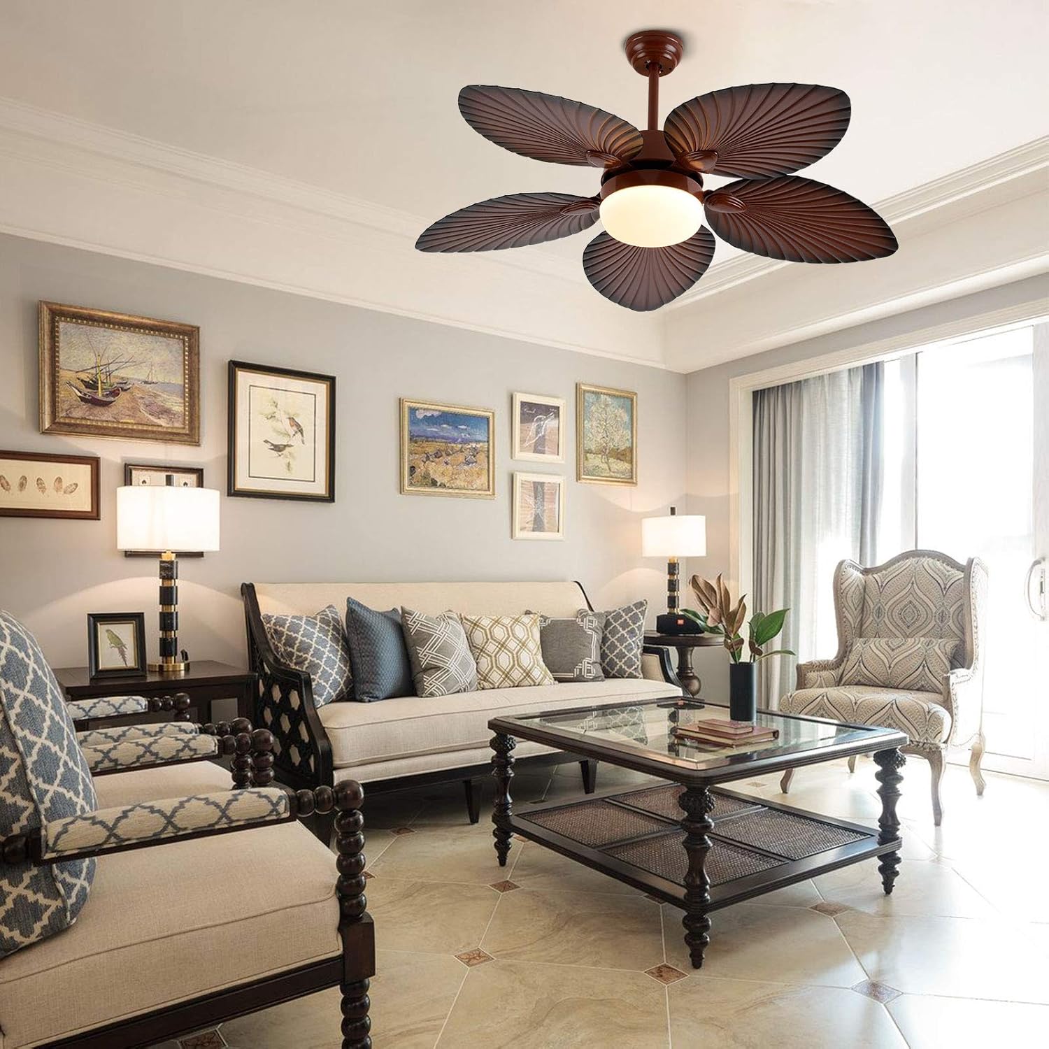 52 Inch LED Ceiling Fan with Remote T404474