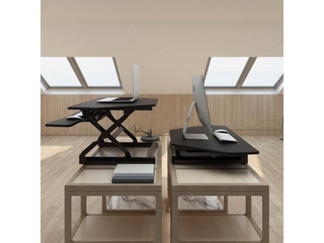 Black Adjustable Corner Standing Desk Riser G912522