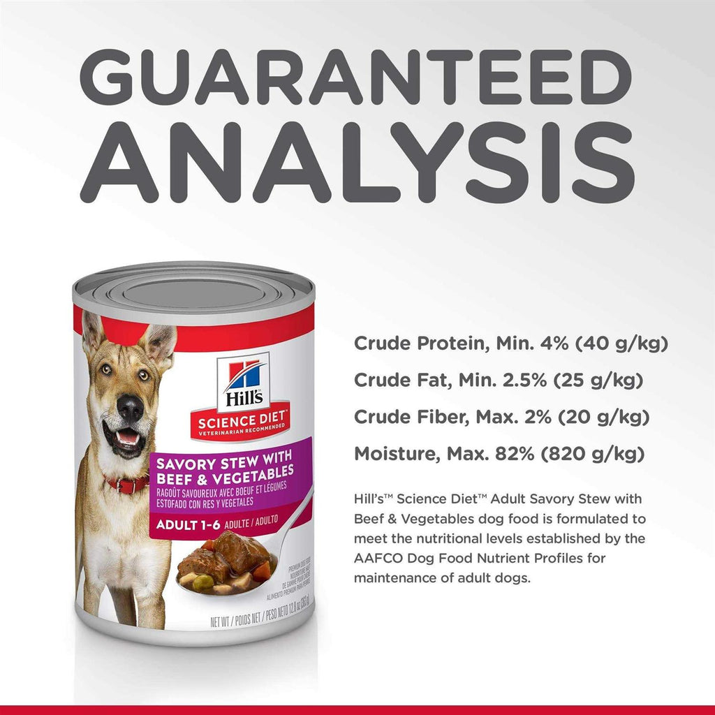 Adult Savory Stew with Beef & Vegetables Canned Dog Food T218