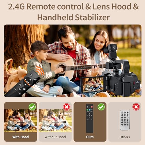 6K 64MP IR Night Vision Digital Camera with 18X Digital Zoom 4.0" Touch Screen WiFi and 64G SD Card V184672