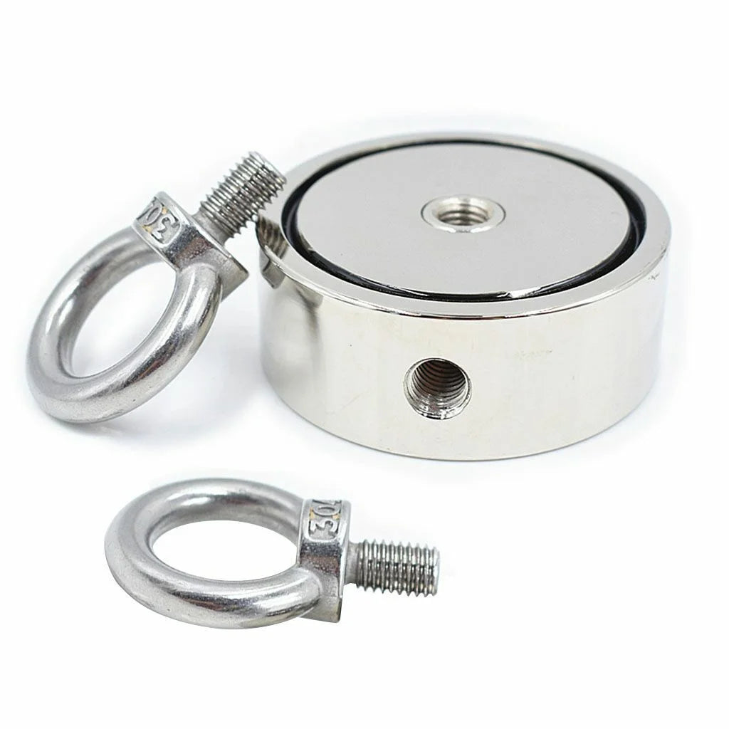 1300 Lbs Pull Force Neodymium Fishing Magnet Kit with Rope and Carabiner U6365