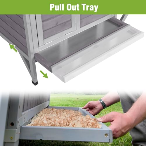Chicken Coop with Nesting Box Waterproof Duck Coop G79602
