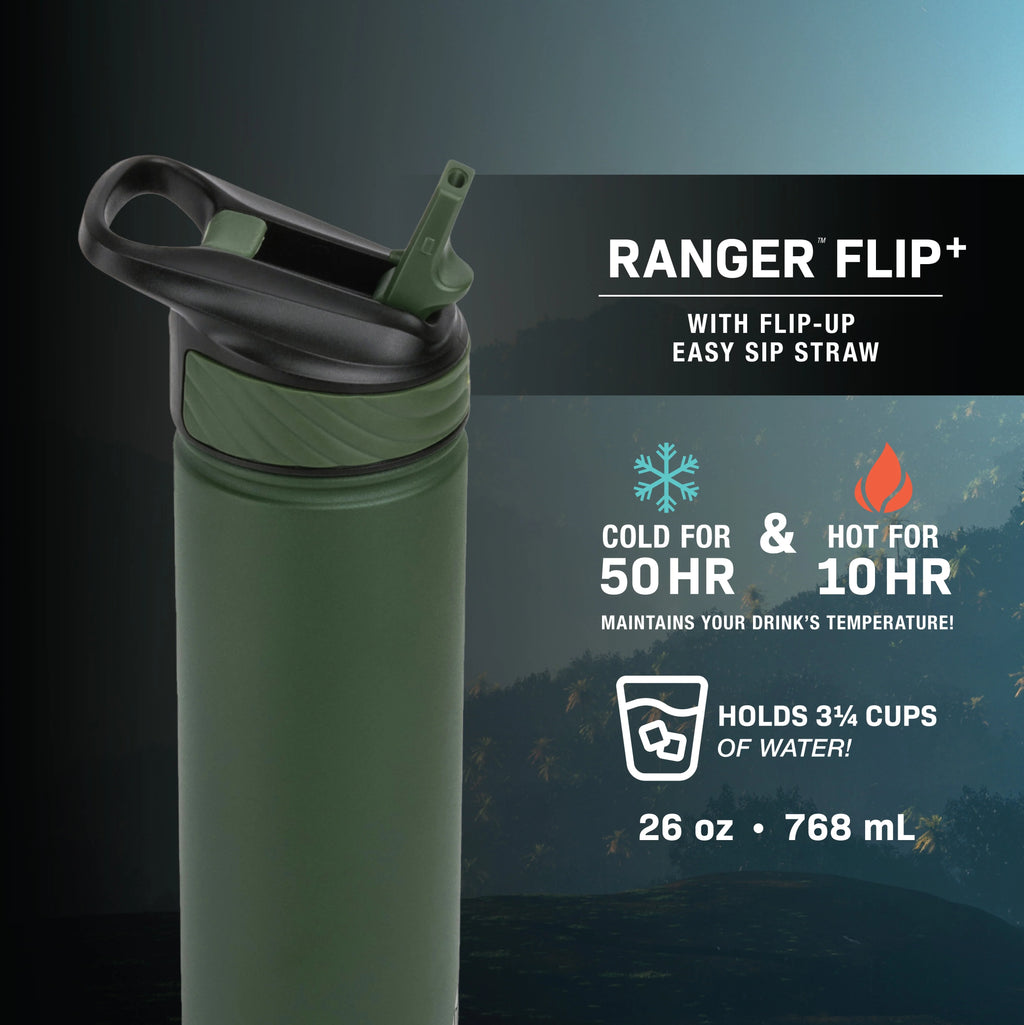 Black 26 oz Stainless Steel Water Bottle K37768
