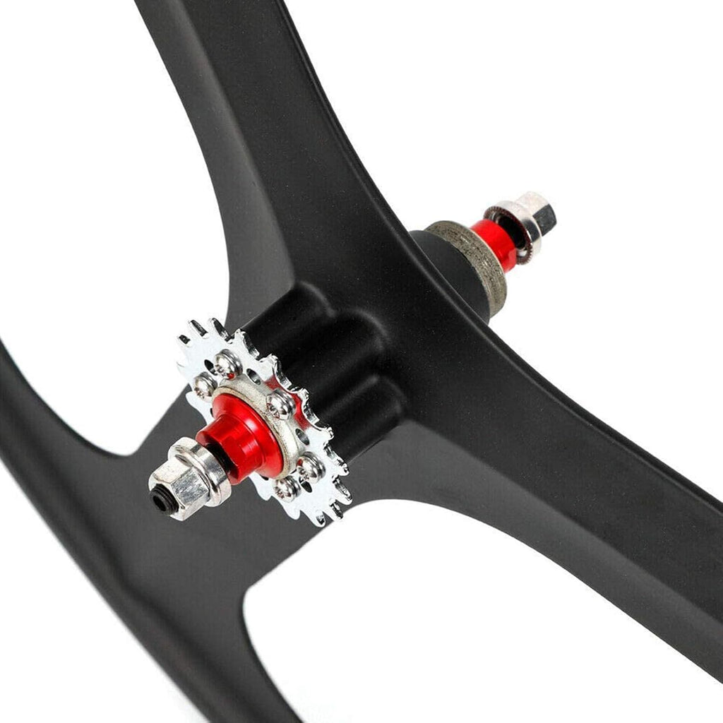 700C 3 Spoke Fixed Gear Bicycle Wheelset White S25701