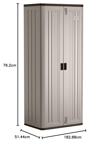 Plastic Tall Storage Cabinet with Doors and Shelves M3833