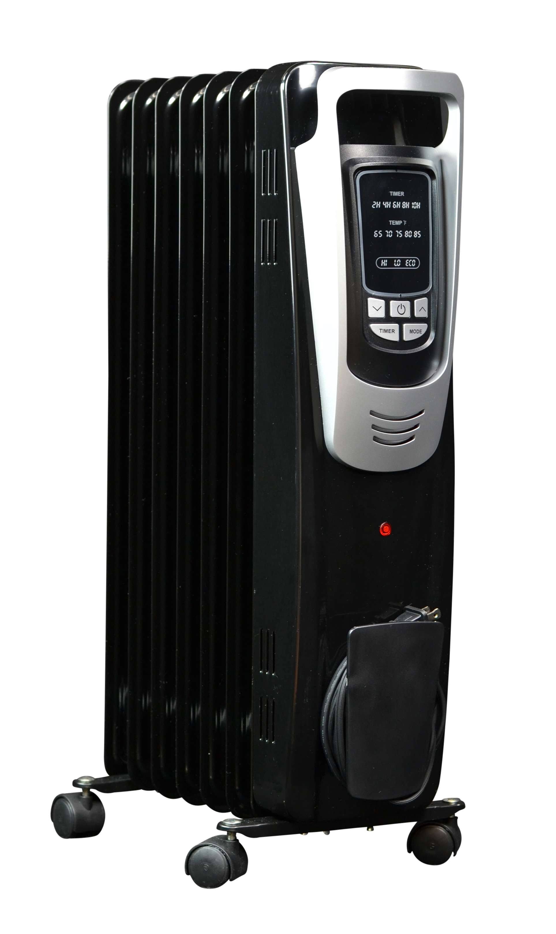 Black Electric Oil-Filled Radiator Heater U51358