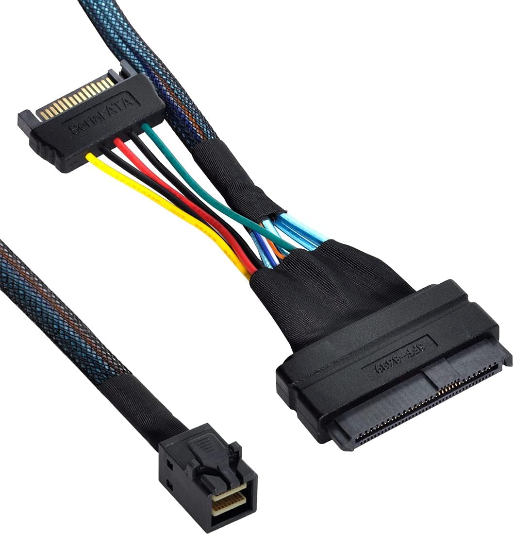 PCI-E 3.0 4.0 to SFF-8643 Card Adapter and U.2 SFF-8639 NVME PCIe SSD Cable M455885
