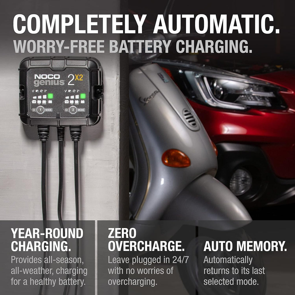 2-Bank 4-Amp Fully-Automatic Smart Battery Charger O383700