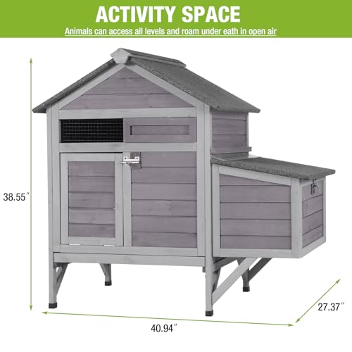 Chicken Coop with Nesting Box Waterproof Duck Coop G79602