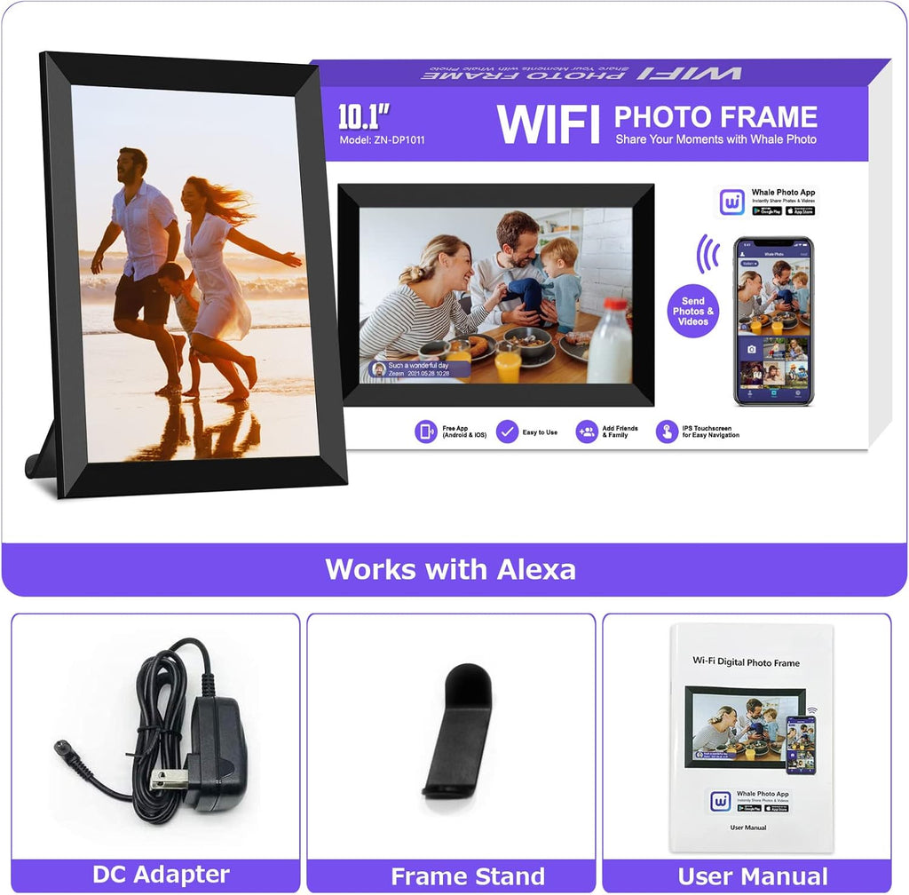 10.1 inch HD IPS Touch Screen Digital Photo Frame with 16GB Storage Q3206