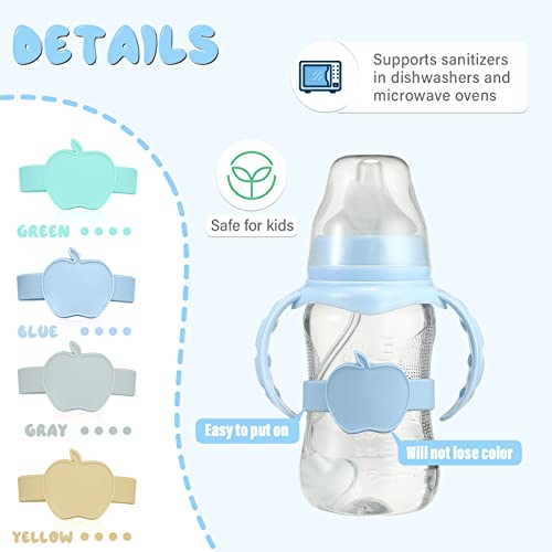 16 Pcs Reusable Waterproof Silicone Baby Bottle Name Labels with Dry Erase Marker P706