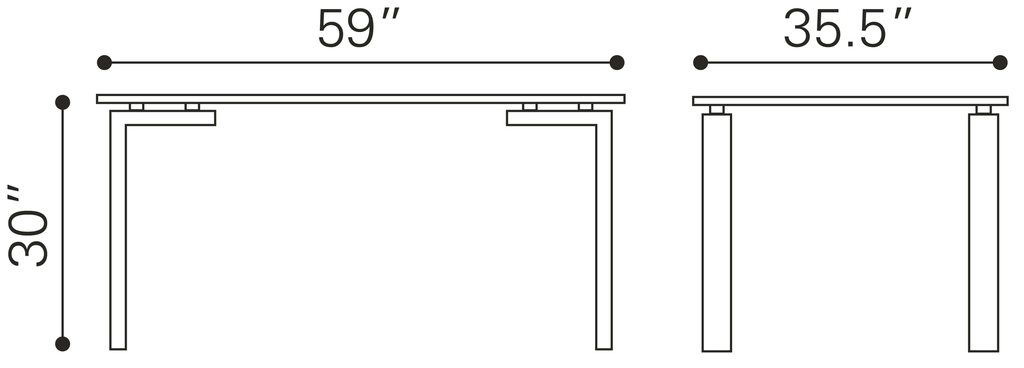 Stainless Steel Dining Table K705115