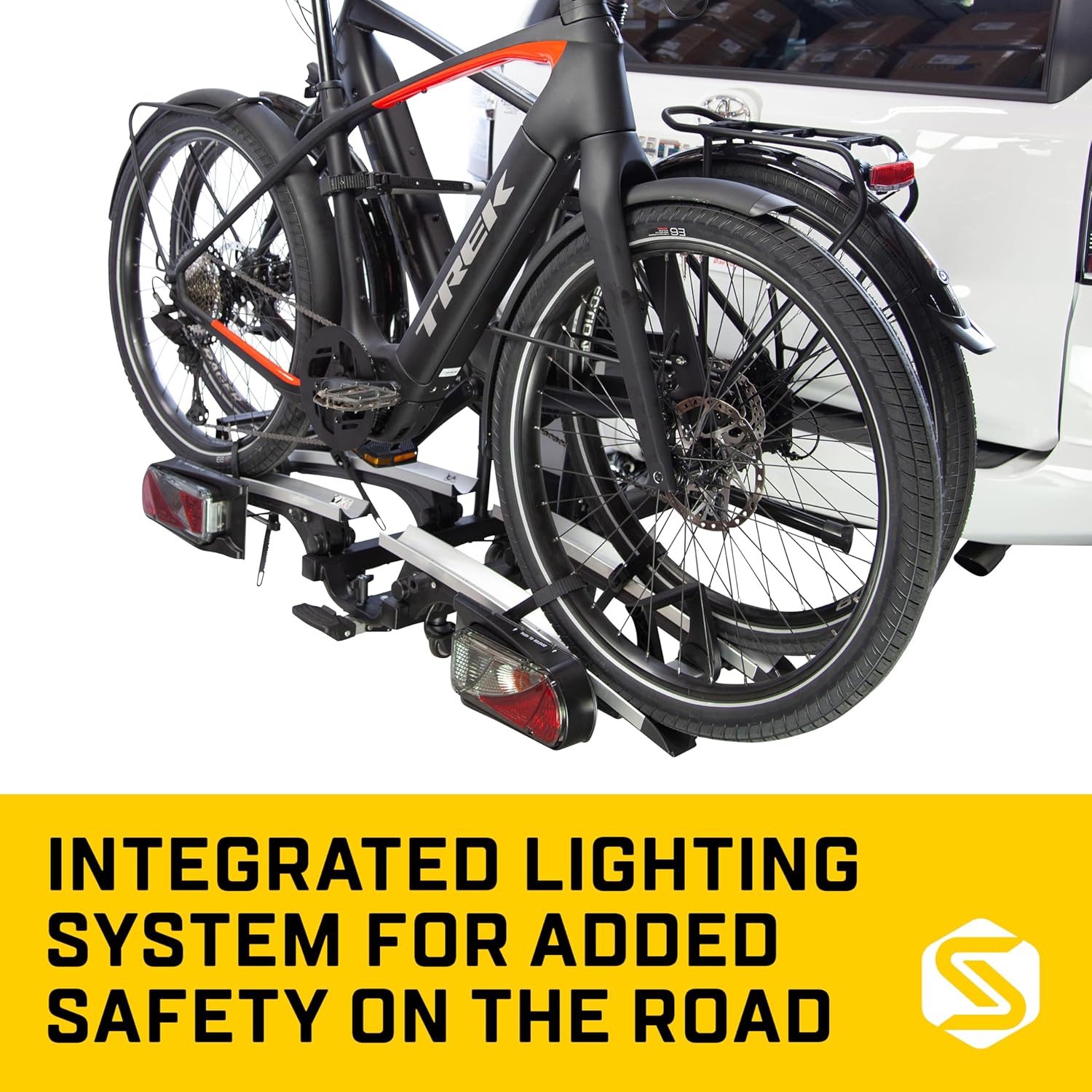 2 Bike Motorized Hitch Rack with Electric Rear Lights I116198