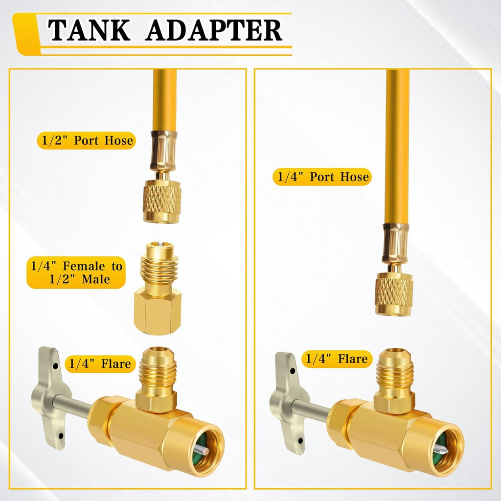 R1234YF Refrigerant Dispenser Set with Valve Core Removal Tool H558940