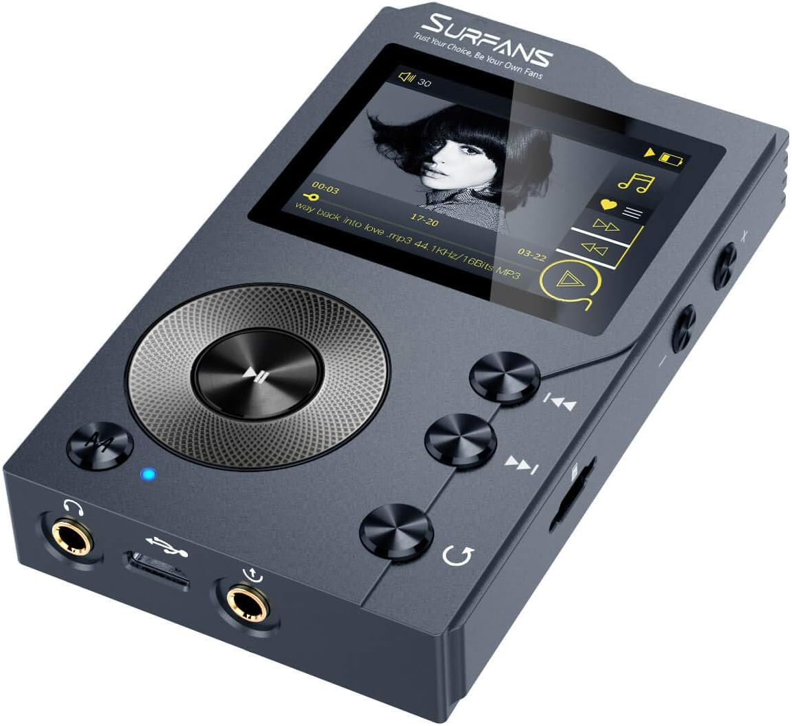 HiFi MP3 Player with Bluetooth, 32GB Memory Card B7511