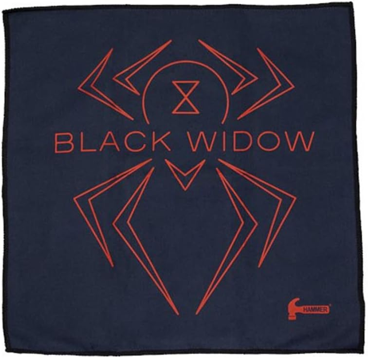 Hammer Black Widow 2.0 Hybrid Bowling Ball 14lbs & Bowling Widow Micro Suede Towel, Black J9748