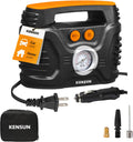 AC/DC Power Supply Portable Air Compressor Pump with Analog Display to 100 PSI Tire Inflator B19498