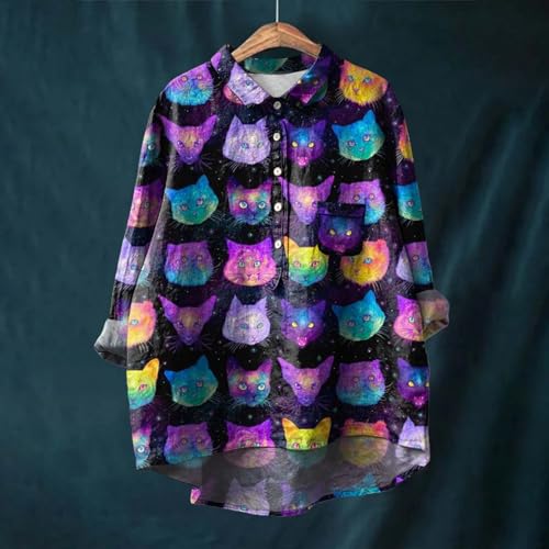 Oversized Long Sleeve Button Down Shirt with Pocket D372