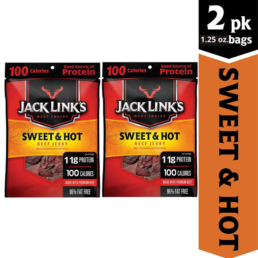 Beef Jerky Sweet and Hot, 1.25 Oz, 2 Bags T2270