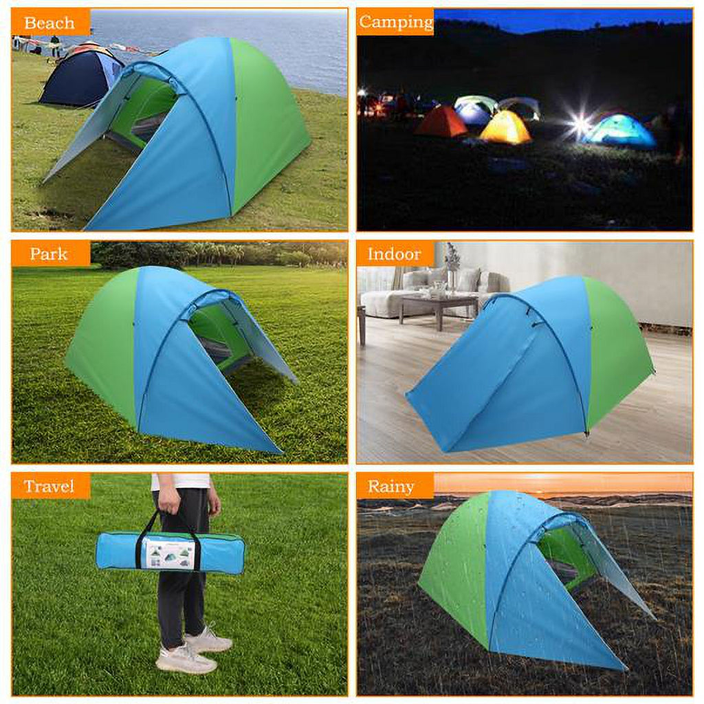 4-Person Double Layer Instant Cabin Tent S254216